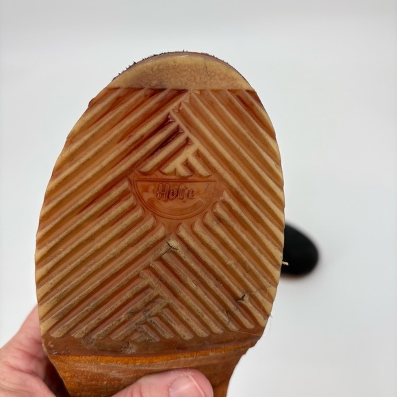 Vintage Holie Suede Leather Slip On Mule Clogs Size 7.5 - Picture 7 of 7